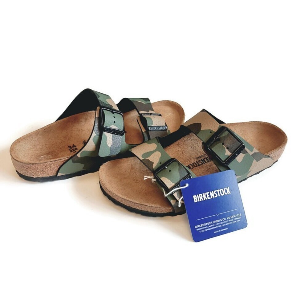 Birkenstock Arizona Kids Size L3 Sandals EU 34 Desert Soil Camouflage Green - Picture 9 of 9
